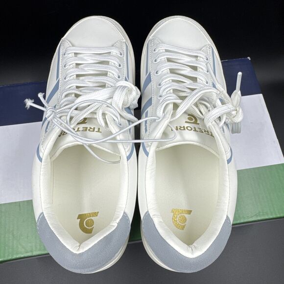 Tretorn “Serve” Women’s White/Blue 8.5 Memory Foam Footbed Sneaker Shoes NEW - Picture 7 of 16